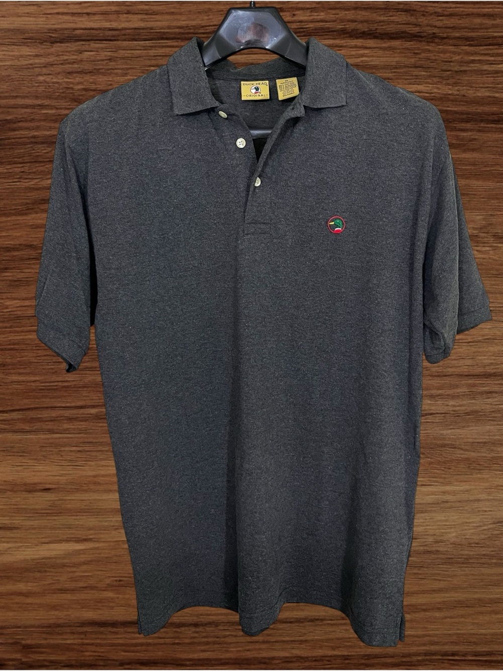 Duck Head Men’s Dark Gray Polo. Size Medium